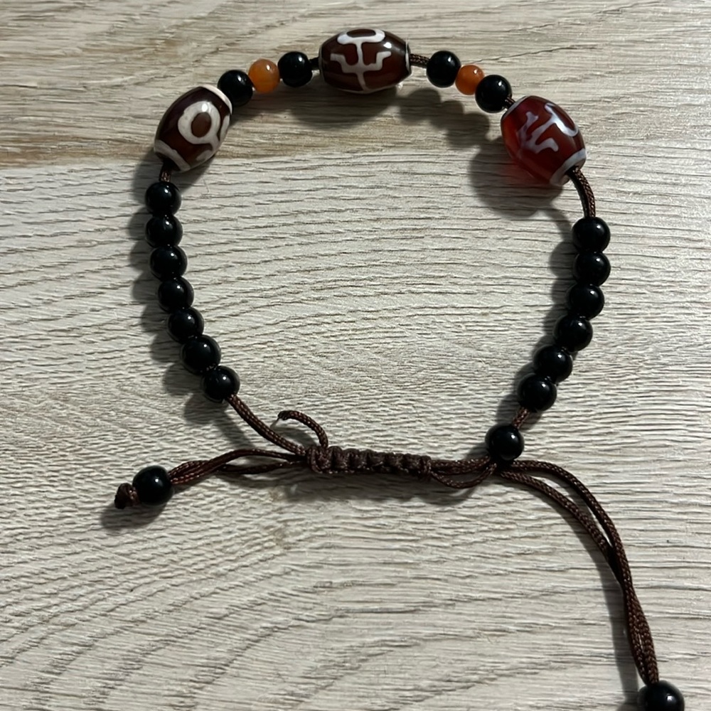 Men’s Tibetan Style Adjustable Bead Bracelet